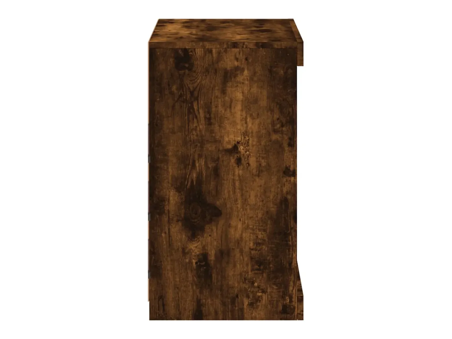 Aparador con luces LED roble ahumado 60,5x37x67 cm