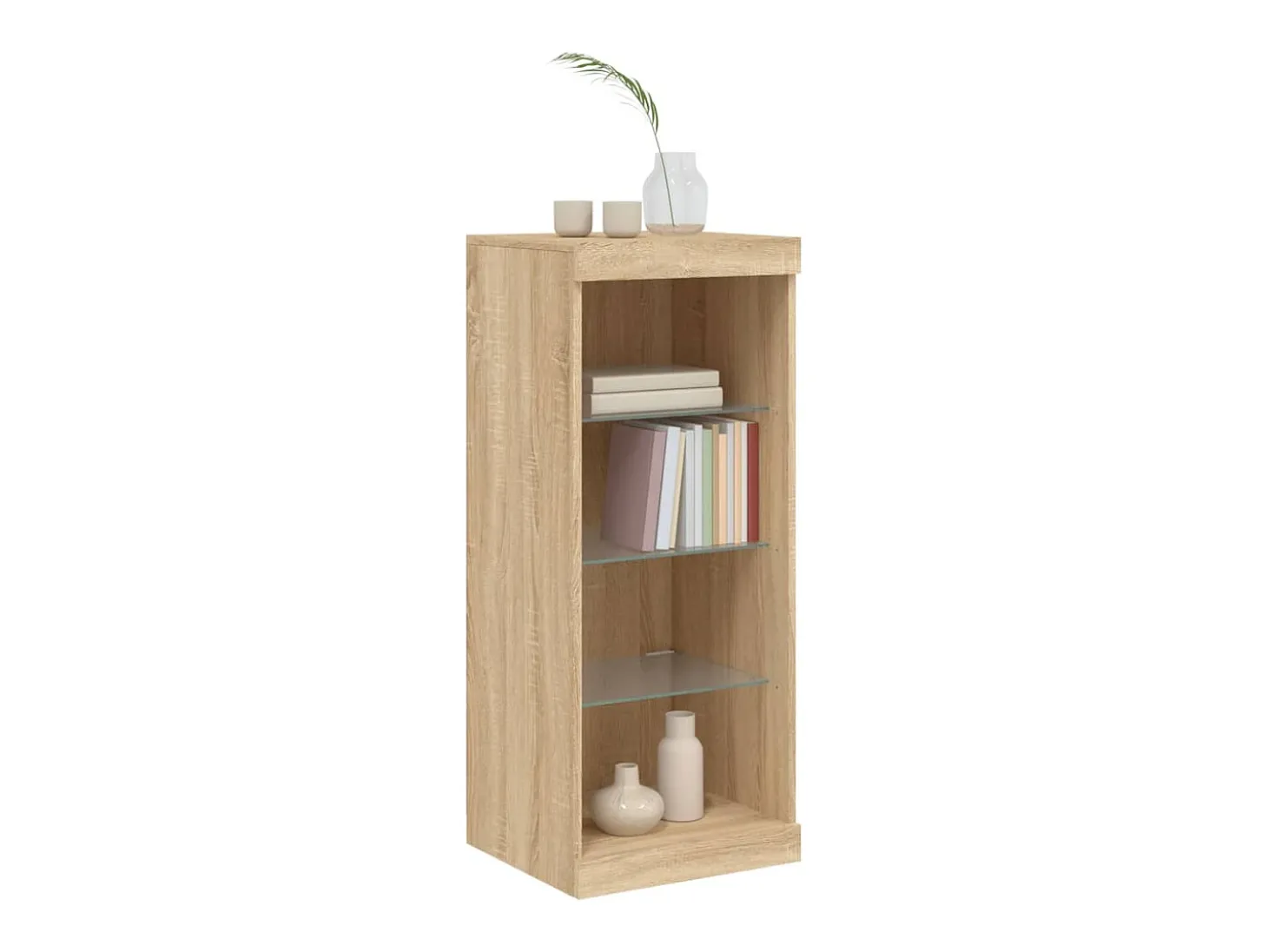 Aparador con luces LED roble Sonoma 41x37x100 cm ES750500