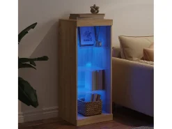Aparador con luces LED roble Sonoma 41x37x100 cm ES750500