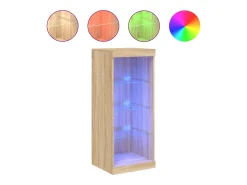 Aparador con luces LED roble Sonoma 41x37x100 cm ES750500