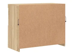 Aparador con luces LED roble Sonoma 81x37x67 cm