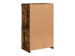 Aparador con luces LED roble ahumado 60,5x37x100 cm