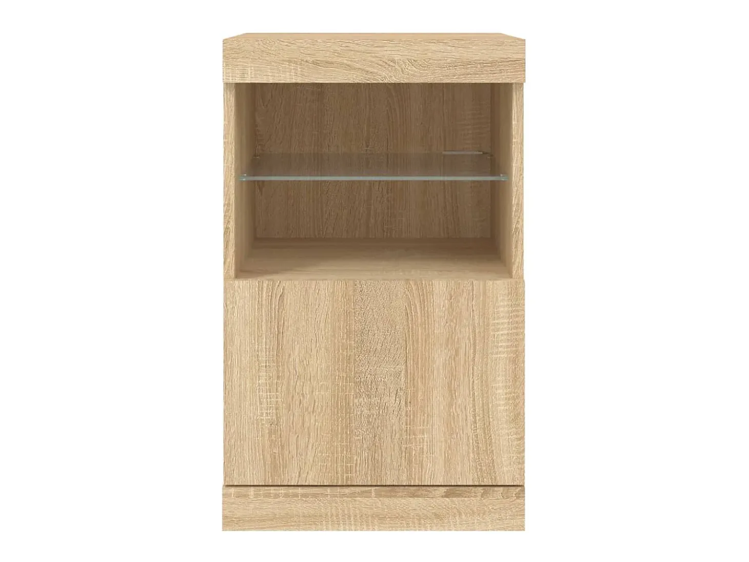 Aparador con luces LED roble Sonoma 41x37x67 cm