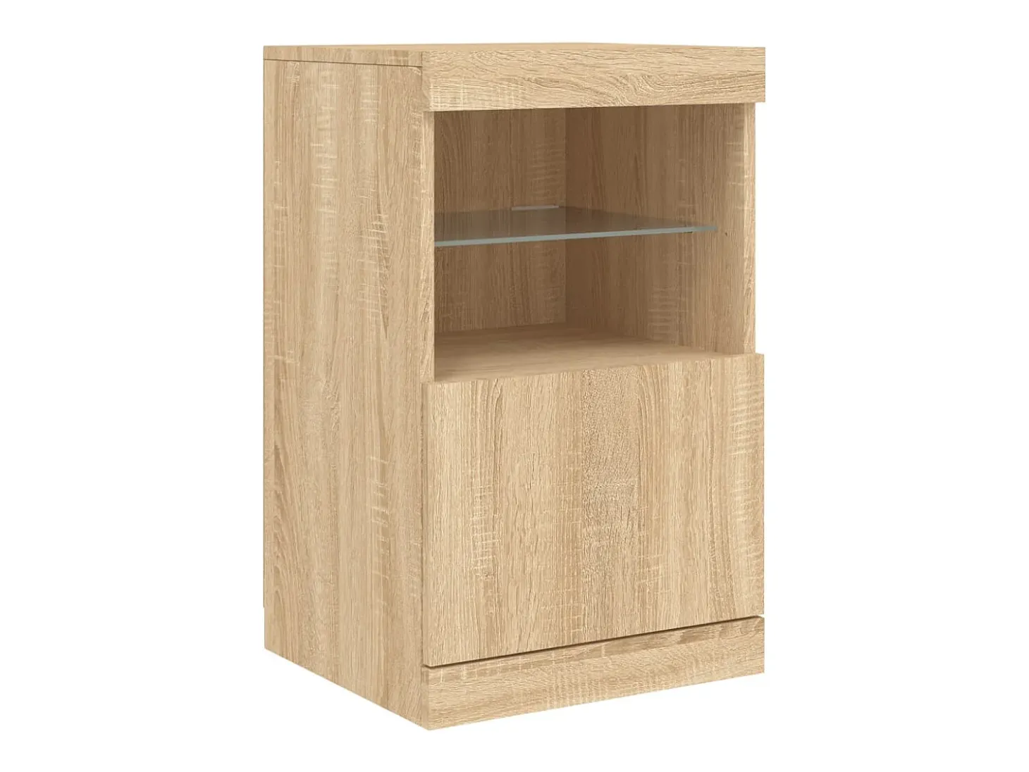Aparador con luces LED roble Sonoma 41x37x67 cm
