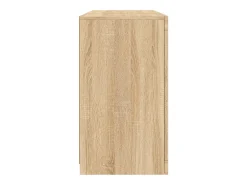 Aparador con luces LED roble Sonoma 123x37x67 cm