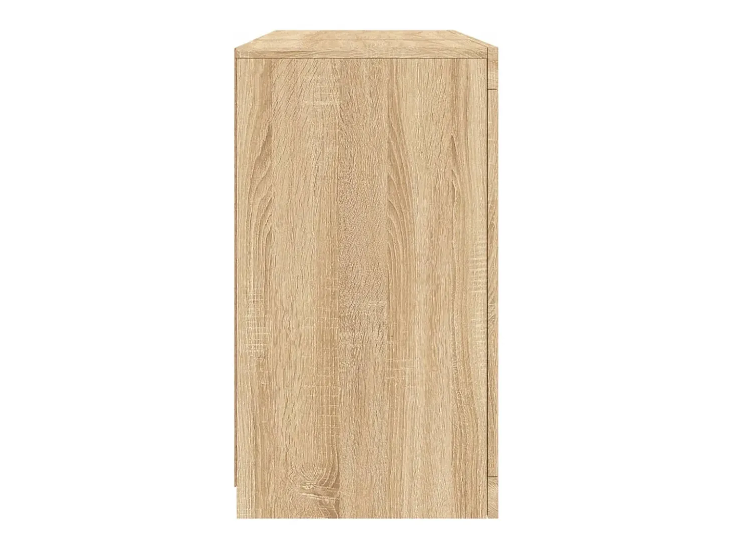 Aparador con luces LED roble Sonoma 123x37x67 cm