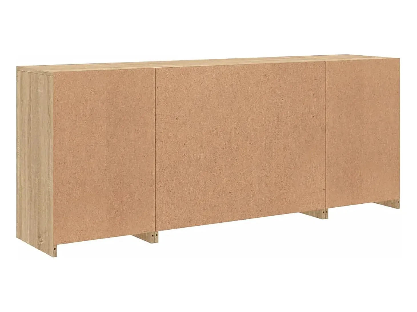Aparador con luces LED roble Sonoma 163x37x67 cm
