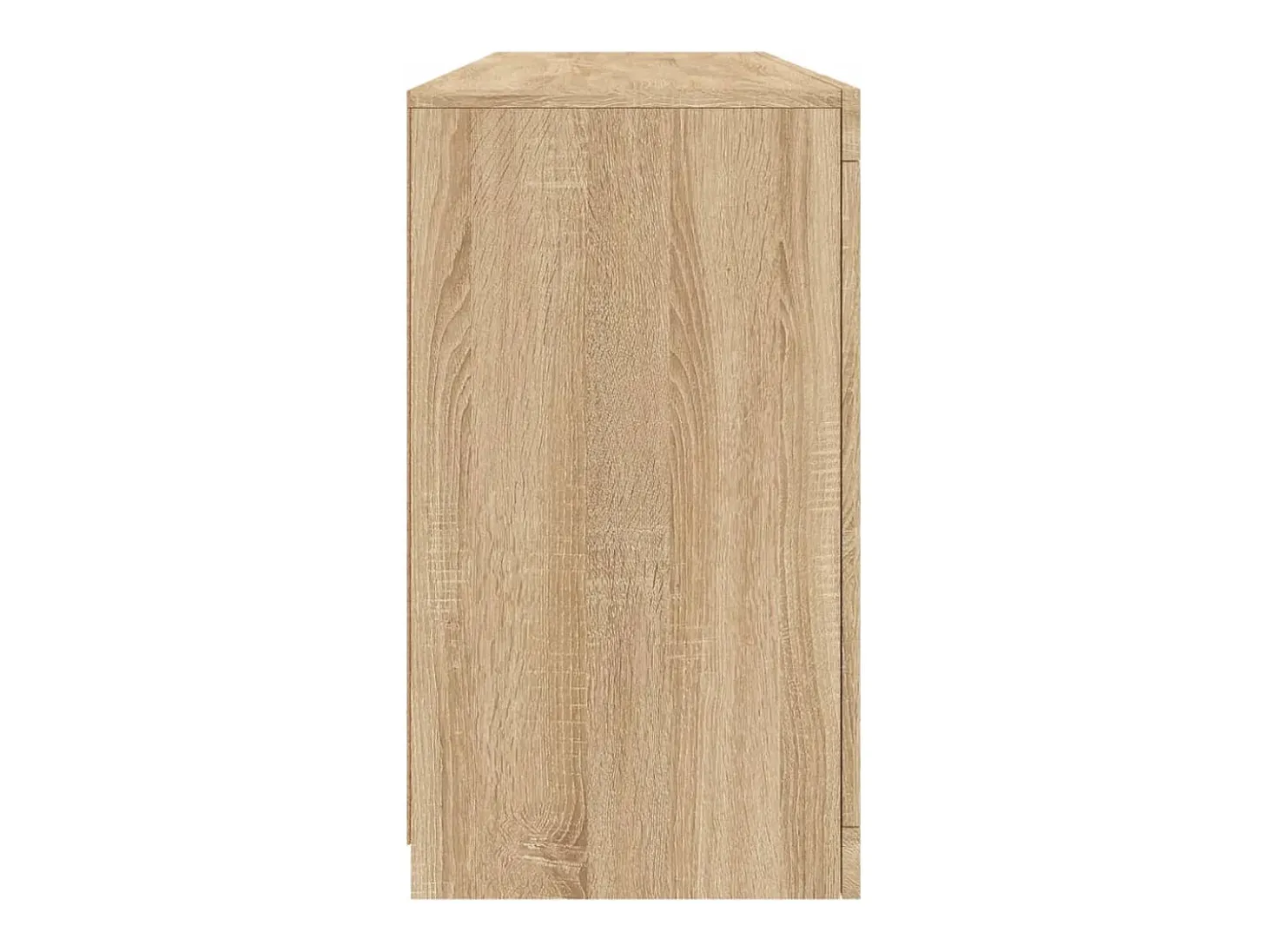 Aparador con luces LED roble Sonoma 163x37x67 cm