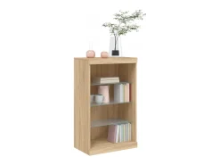 Aparador con luces LED roble Sonoma 60,5x37x100 cm