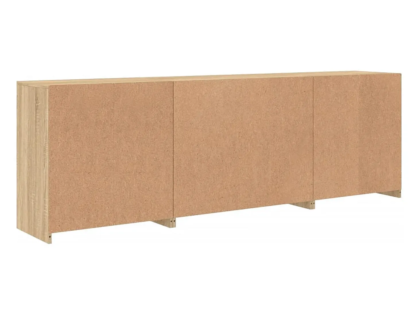 Aparador con luces LED roble Sonoma 202x37x67 cm