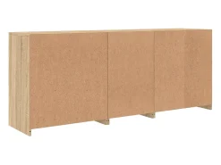 Aparador con luces LED roble Sonoma 181,5x37x67 cm