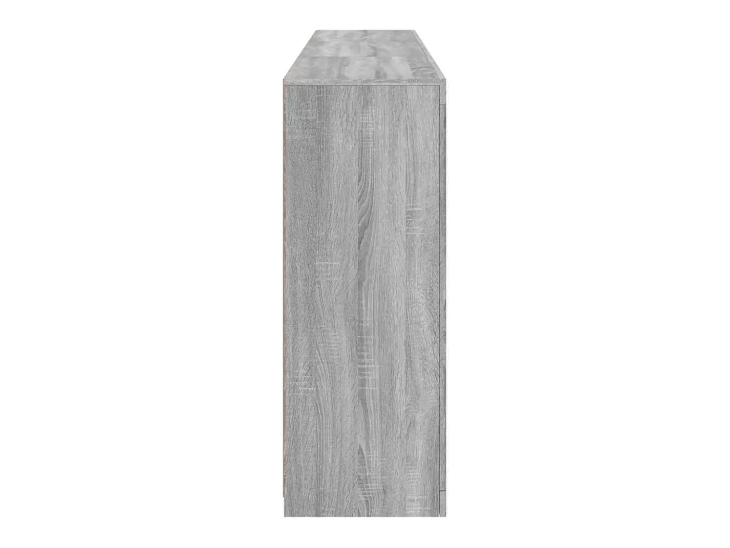 Aparador con luces LED Sonoma gris 181,5x37x100 cm
