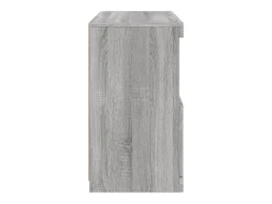 Aparador con luces LED Sonoma gris 60x37x67 cm