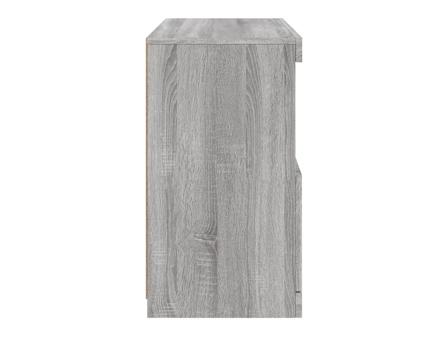 Aparador con luces LED Sonoma gris 60x37x67 cm
