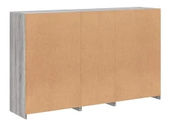 Aparador con luces LED Sonoma gris 162x37x100 cm