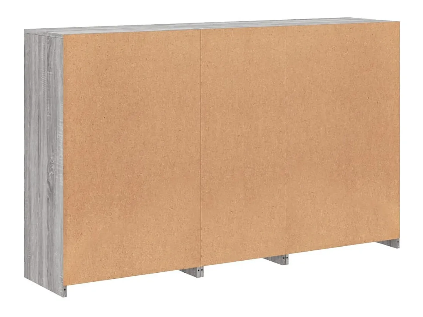 Aparador con luces LED Sonoma gris 162x37x100 cm