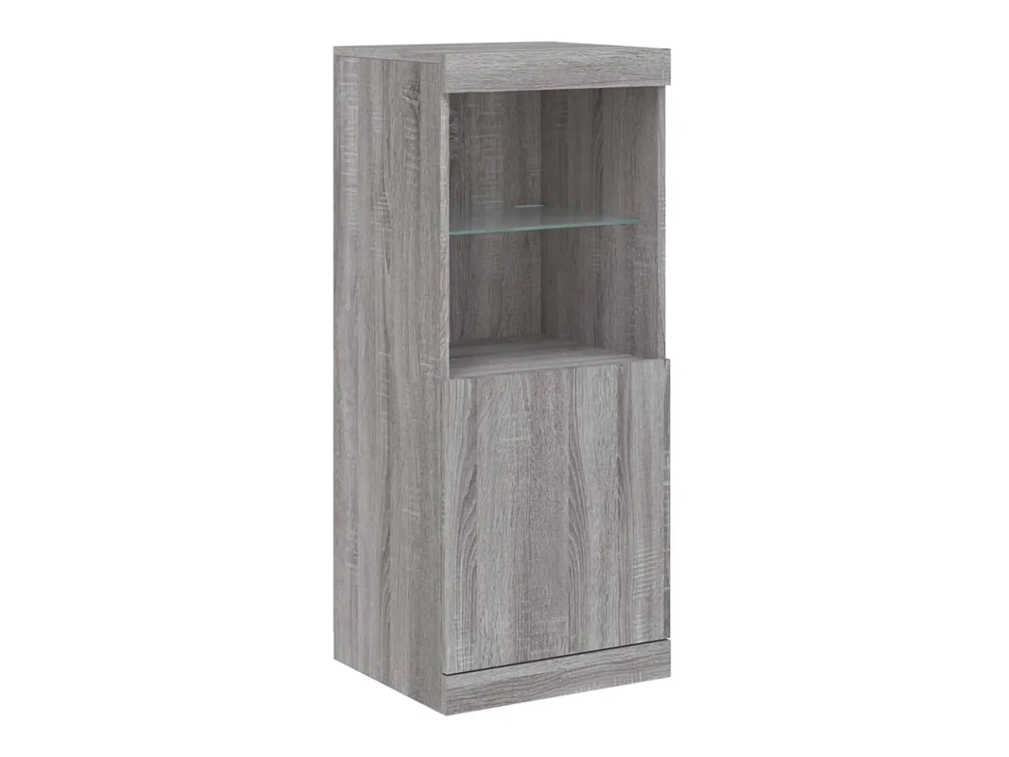 Aparador con luces LED Sonoma gris 162x37x100 cm