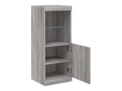 Aparador con luces LED Sonoma gris 41x37x100 cm