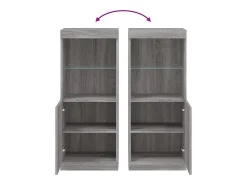 Aparador con luces LED Sonoma gris 41x37x100 cm