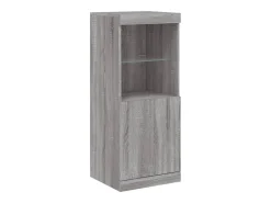 Aparador con luces LED Sonoma gris 41x37x100 cm