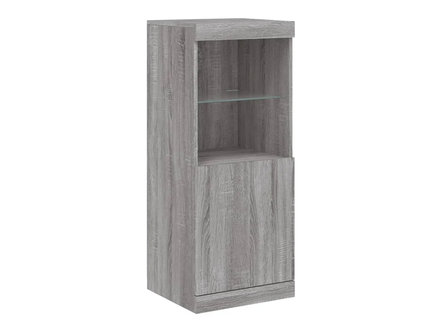 Aparador con luces LED Sonoma gris 41x37x100 cm