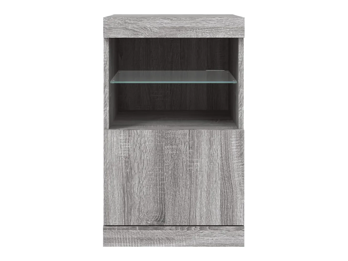 Aparador con luces LED Sonoma gris 41x37x67 cm