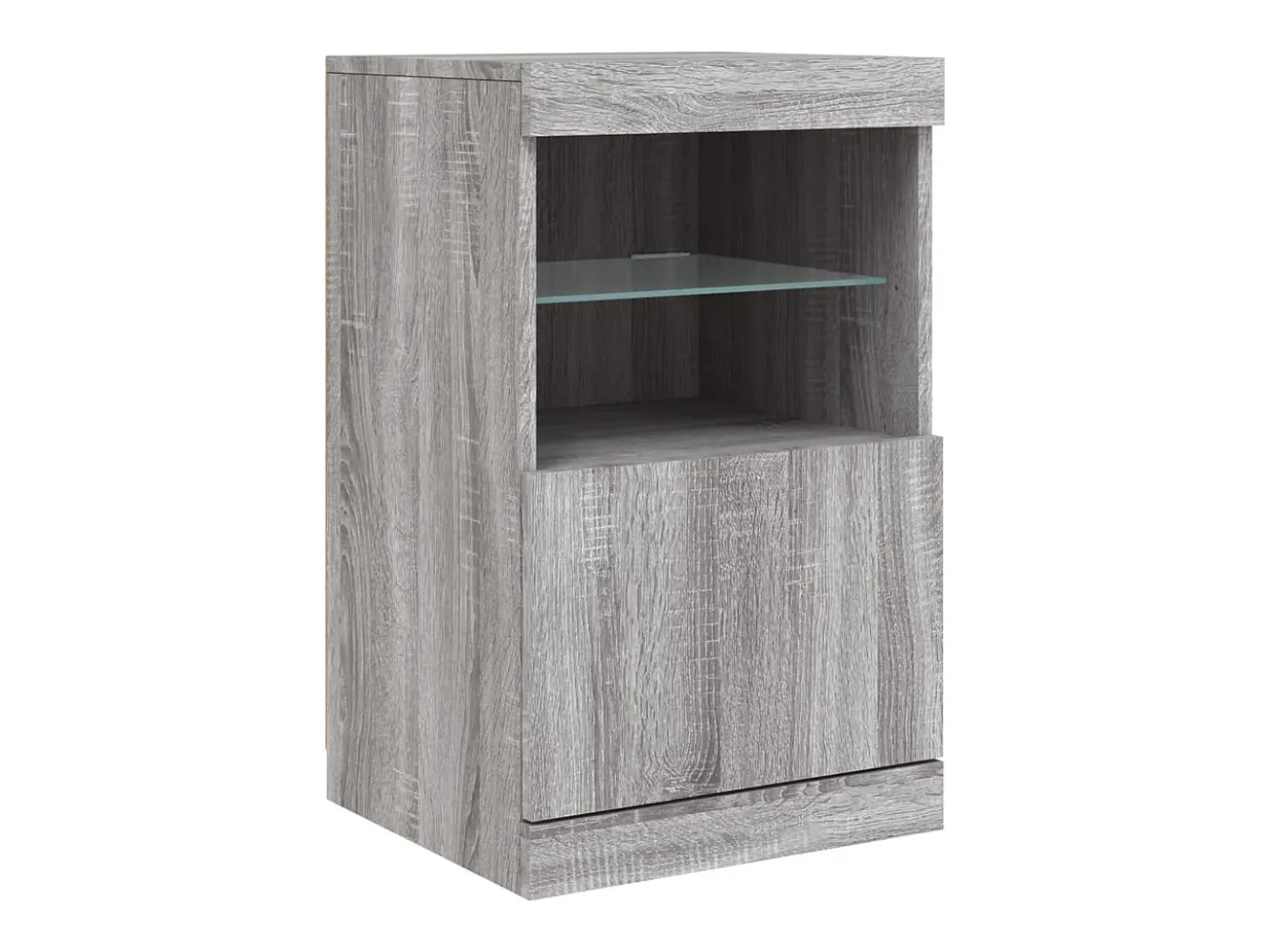 Aparador con luces LED Sonoma gris 41x37x67 cm