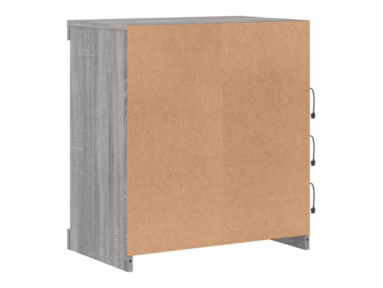 Aparador con luces LED Sonoma gris 60,5x37x67 cm