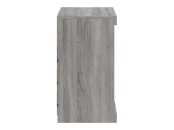Aparador con luces LED Sonoma gris 60,5x37x67 cm