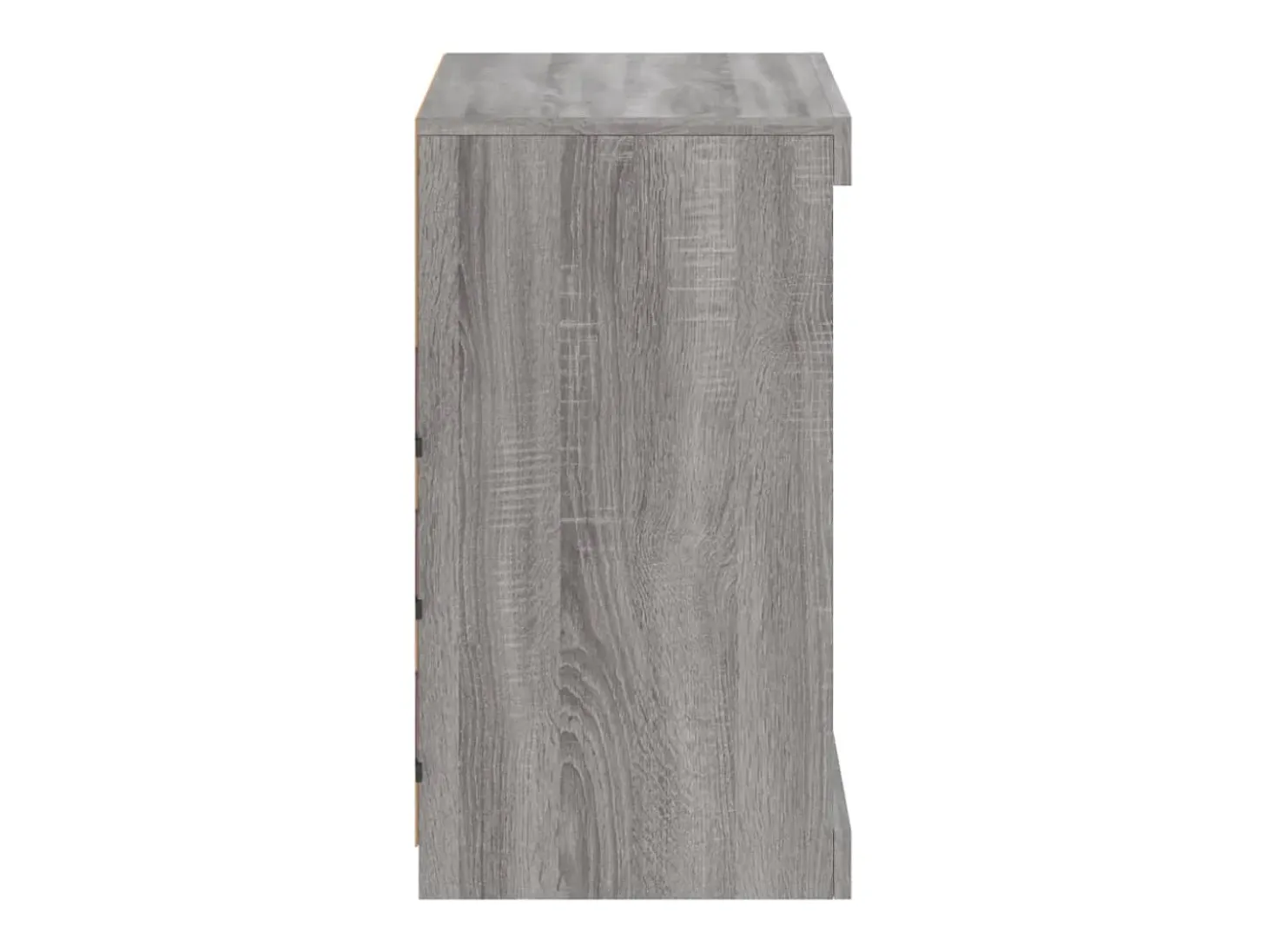 Aparador con luces LED Sonoma gris 60,5x37x67 cm