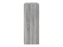 Aparador con luz LED 3 pzas madera de ingeniería gris Sonoma