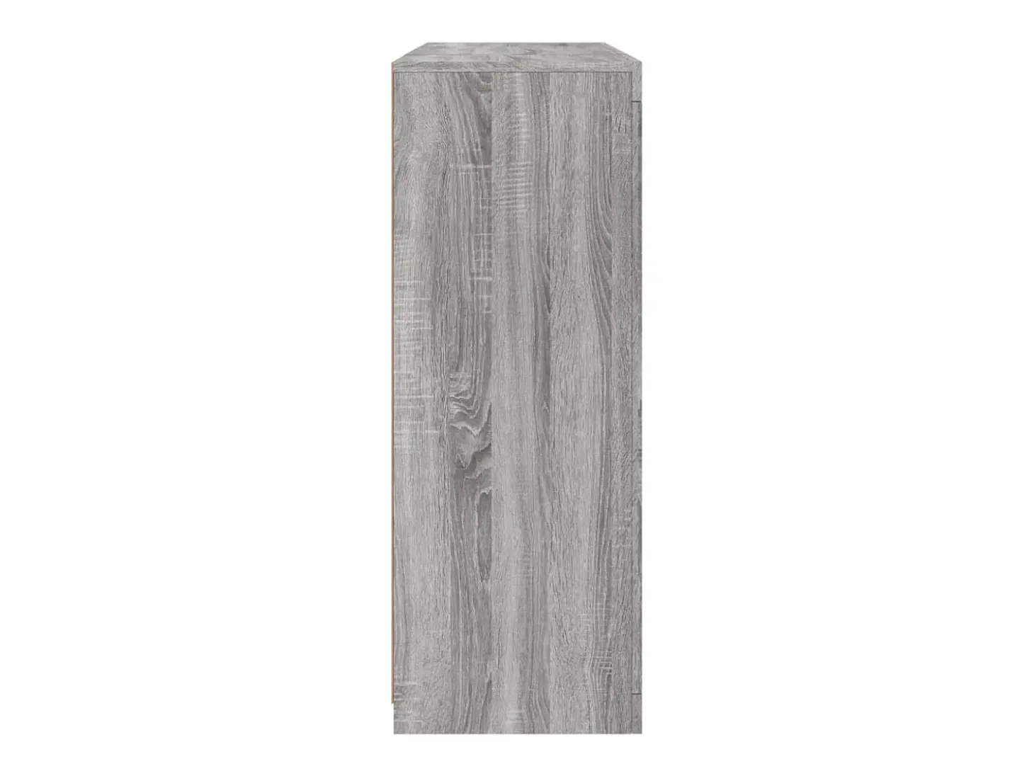 Aparador con luz LED 3 pzas madera de ingeniería gris Sonoma