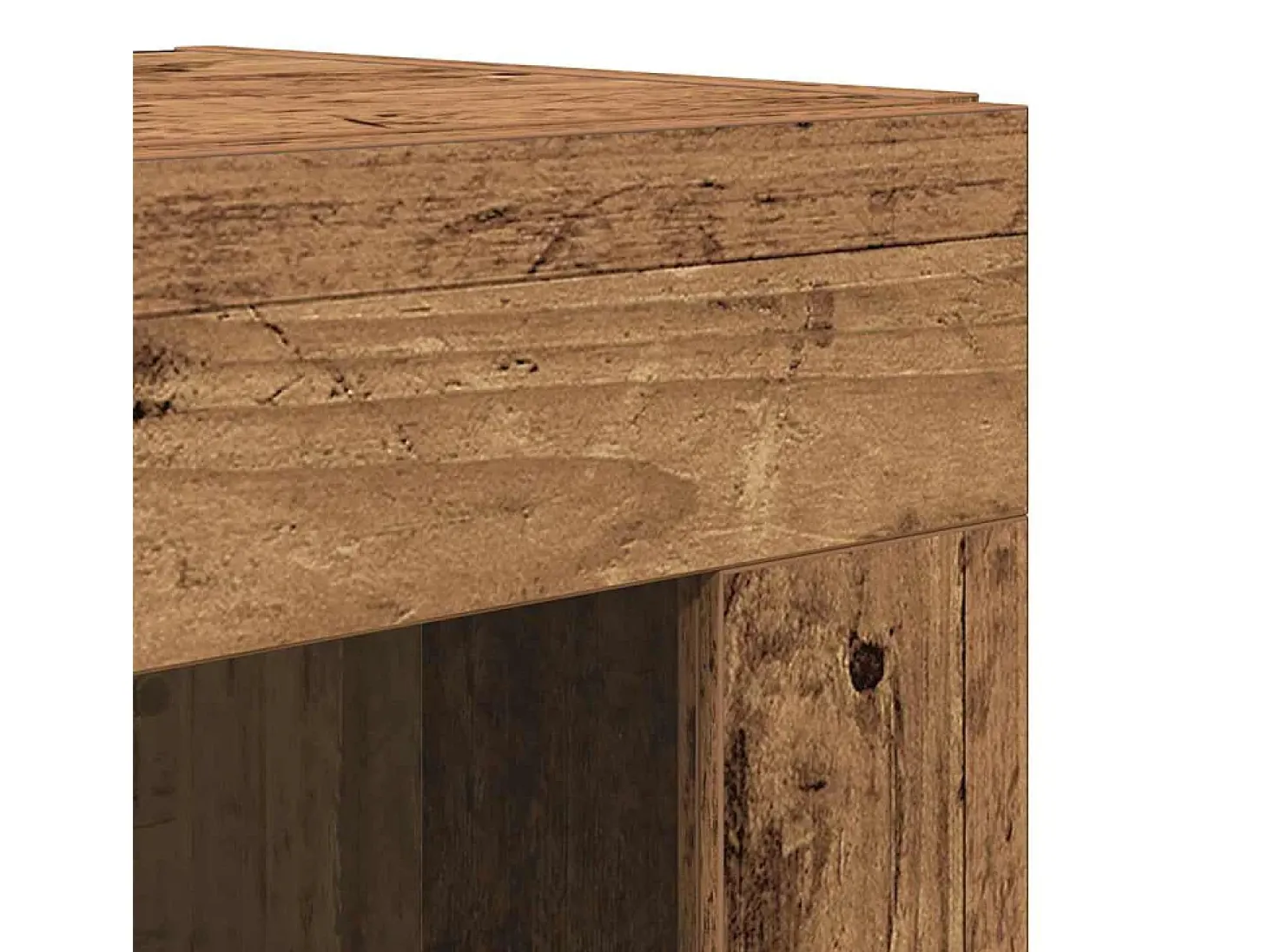 Aparador con mueble de pared en aglomerado de madera antiguo