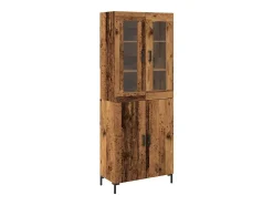 Aparador con mueble de pared en aglomerado de madera antiguo