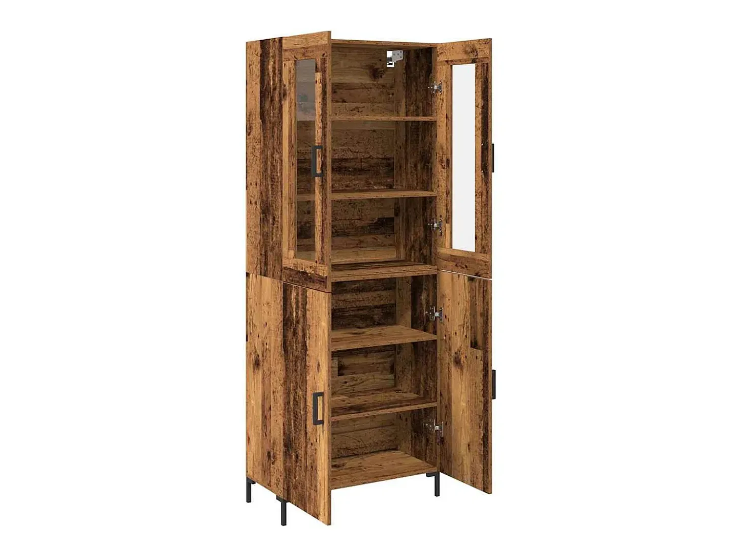 Aparador con mueble de pared en aglomerado de madera antiguo
