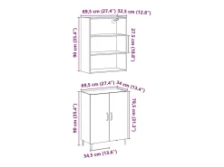 Aparador con mueble de pared de madera vieja de ingeniería de madera