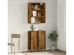 Aparador con mueble de pared de madera vieja de ingeniería de madera