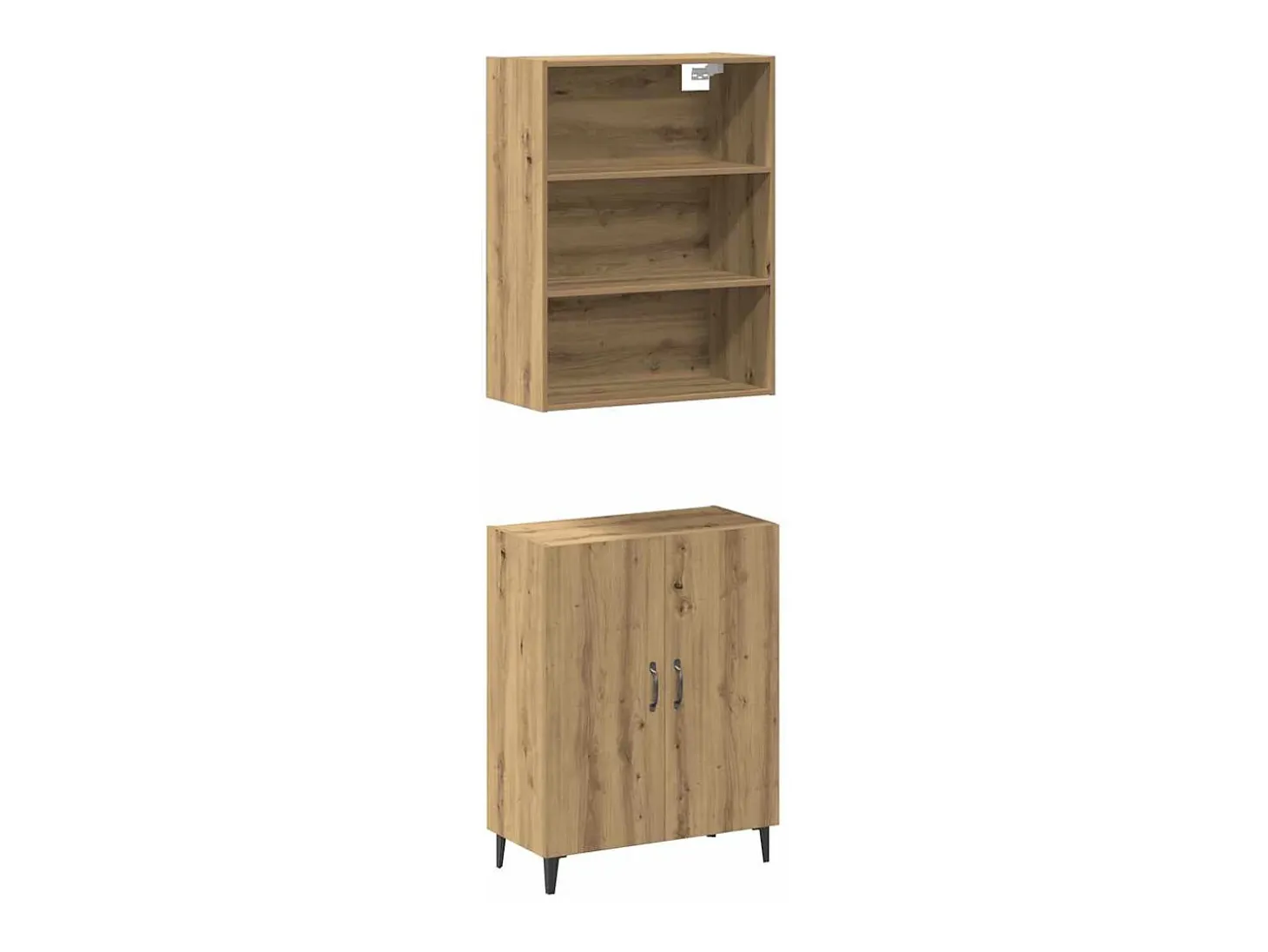 Aparador con mueble pared madera contrachapada artesanal roble