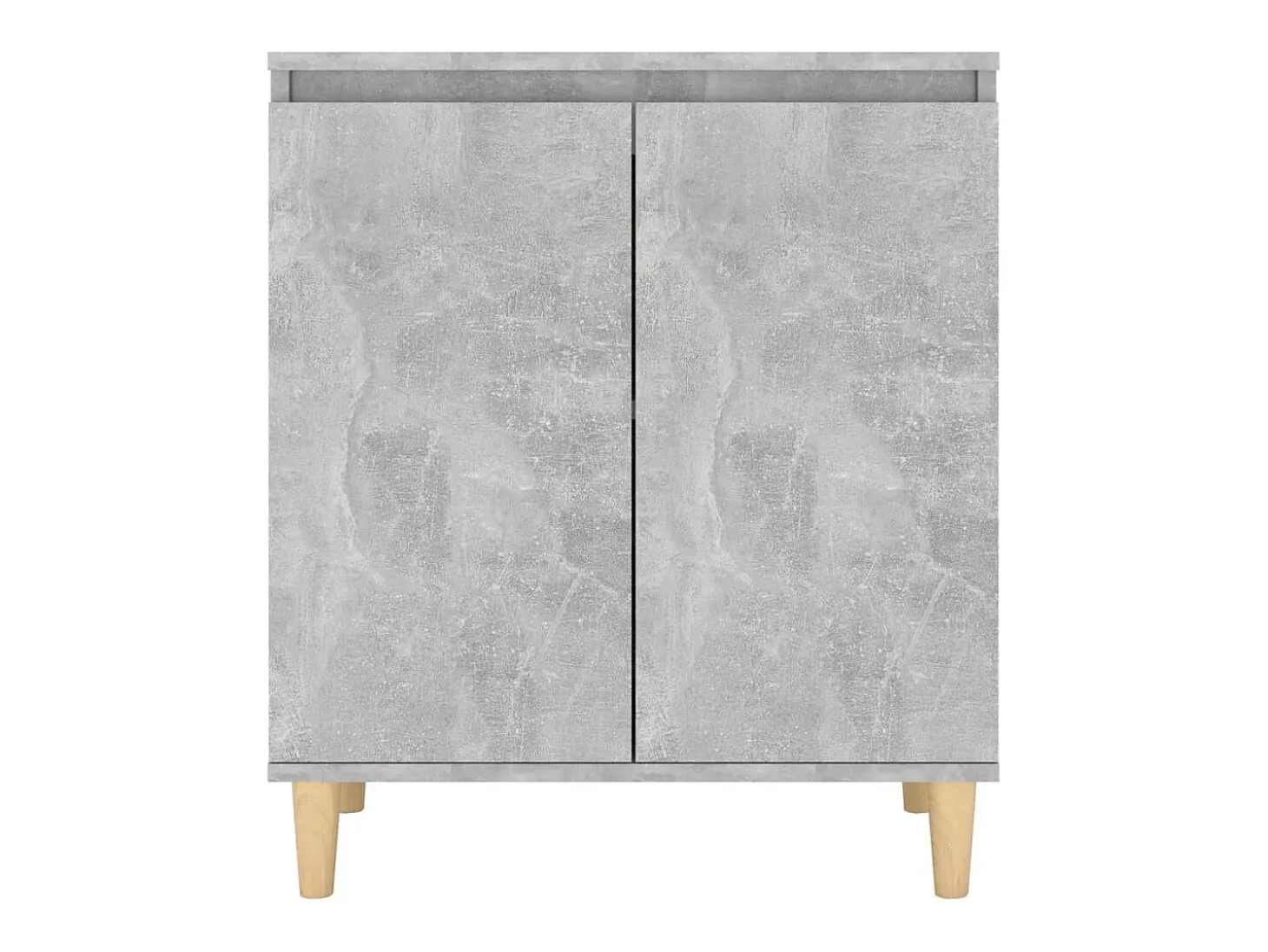 Aparador con patas de madera Madera de ingeniería gris hormigón