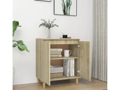 Aparador con patas de madera Roble Sonoma Madera de ingeniería