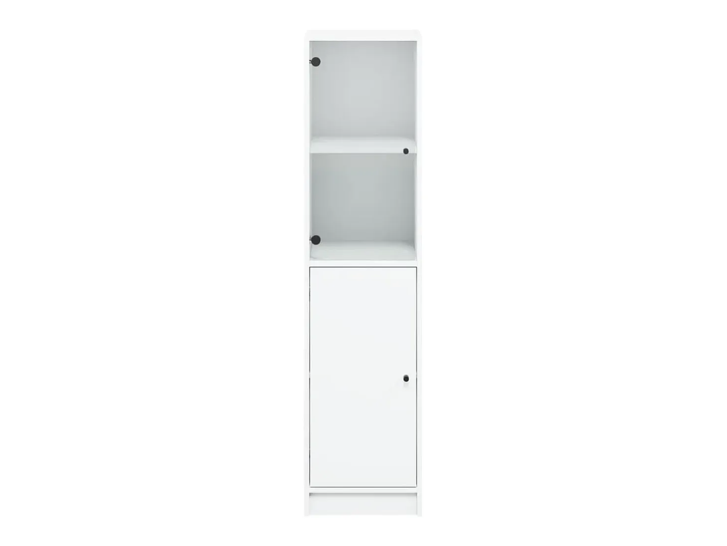 Aparador con puerta de vidrio blanco 35x37x142 cm