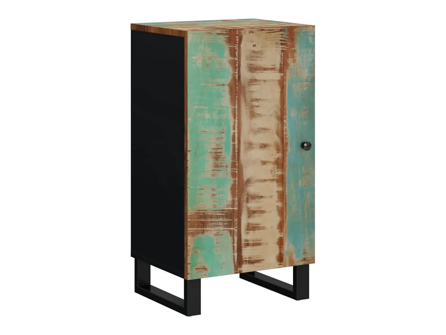Aparador con puerta madera maciza reciclada 40x31x75 cm