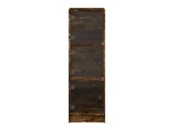 Aparador con puertas de cristal roble ahumado 35x37x109 cm