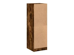 Aparador con puertas de cristal roble ahumado 35x37x109 cm