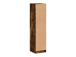 Aparador con puertas de cristal roble ahumado 35x37x142 cm