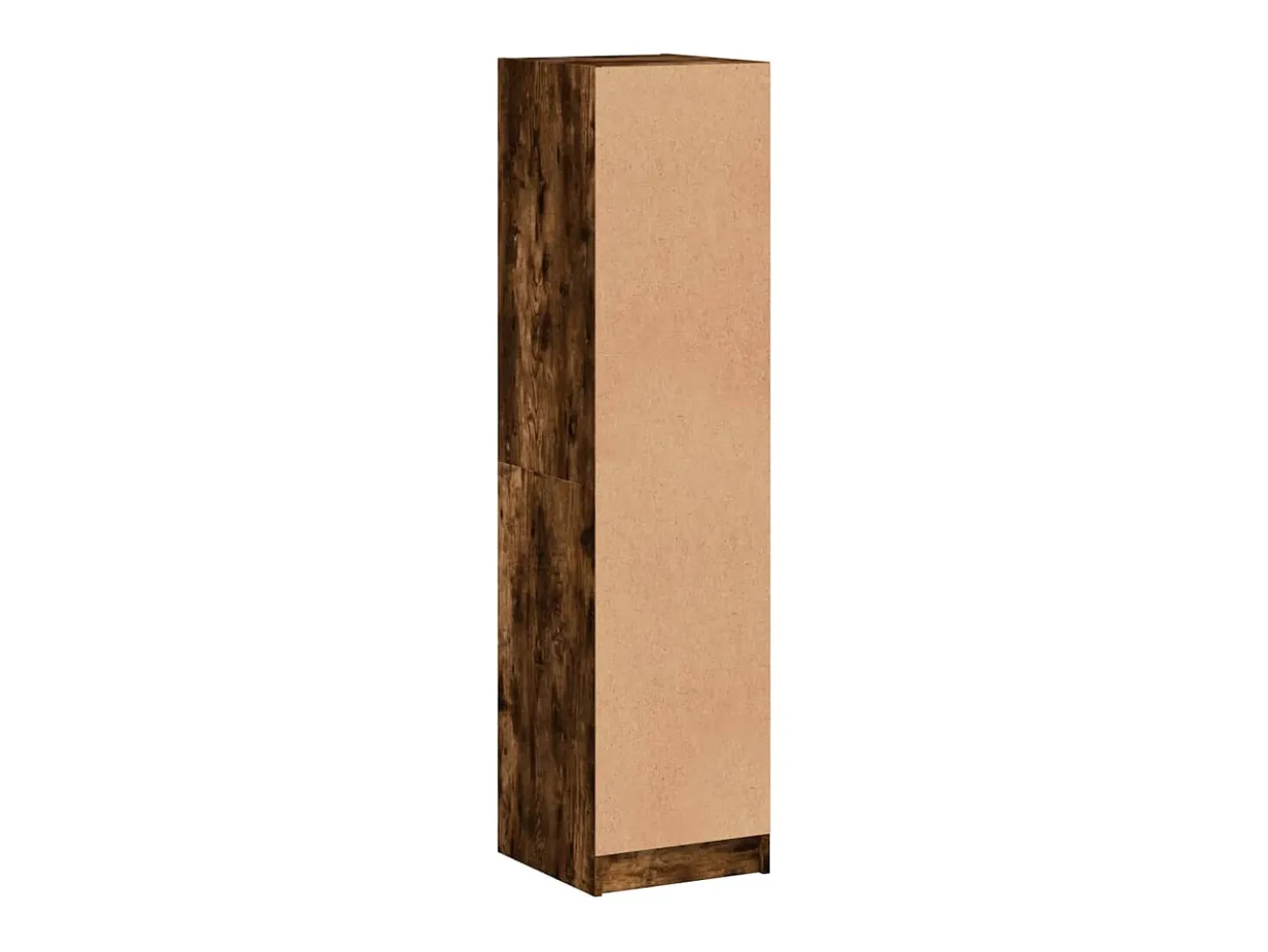 Aparador con puertas de cristal roble ahumado 35x37x142 cm