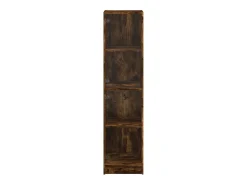 Aparador con puertas de cristal roble ahumado 35x37x142 cm