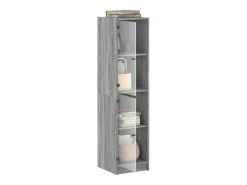 Aparador con puertas de vidrio gris Sonoma 35x37x142 cm ES508791