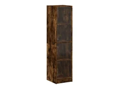 Aparador con puertas de vidrio roble ahumado 35x37x142 cm ES623902
