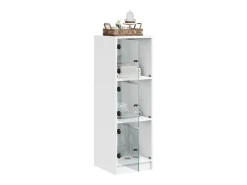 Aparador con puertas de vidrio blanco 35x37x109 cm ES699472